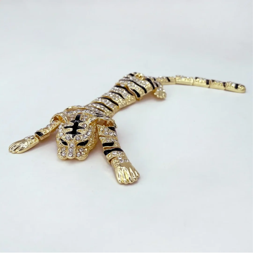 Luxury Crystal Tiger Brooch
