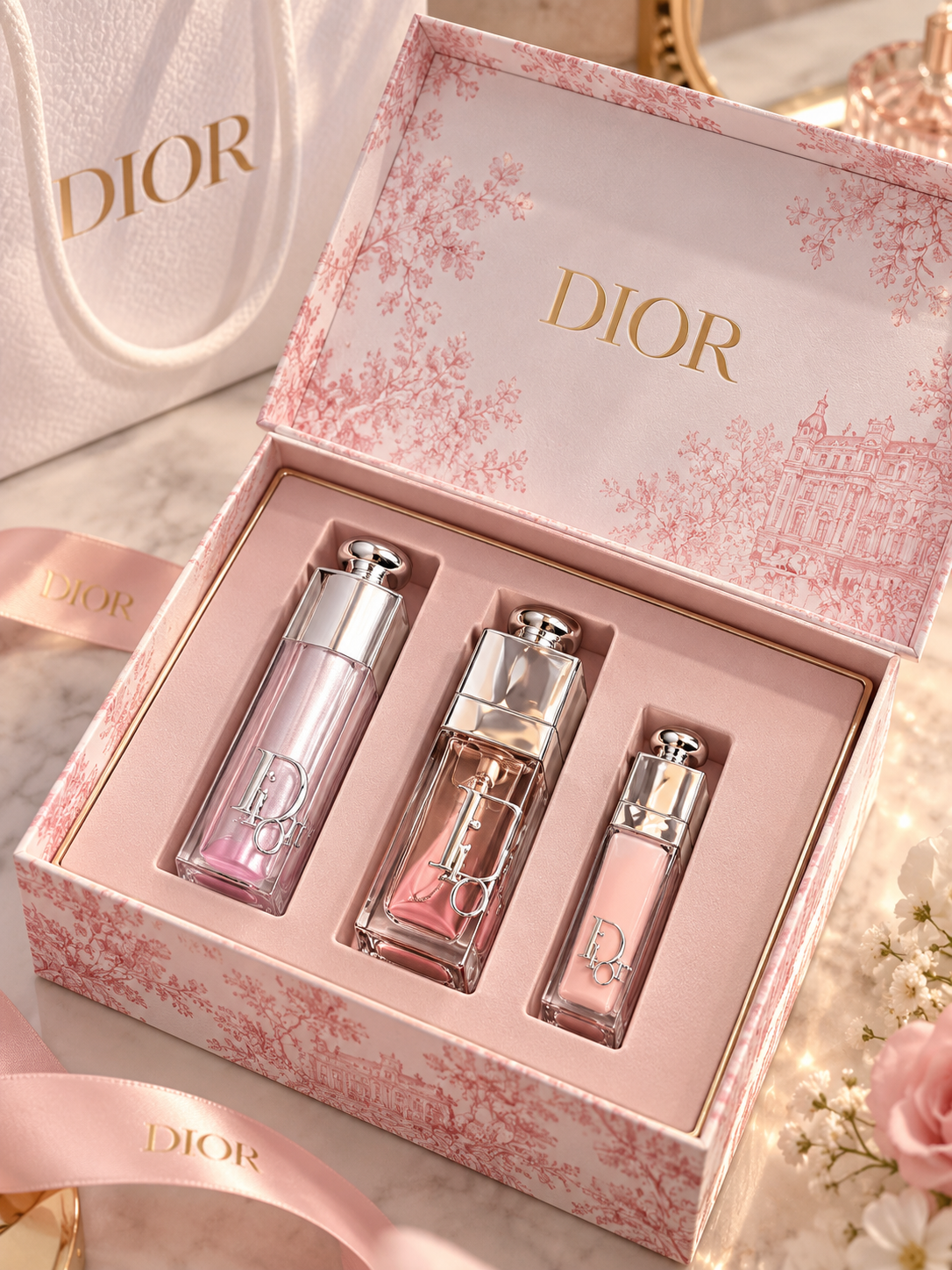 Diorr Pink Glow 3-in-1 Luxury Beauty Gift Set