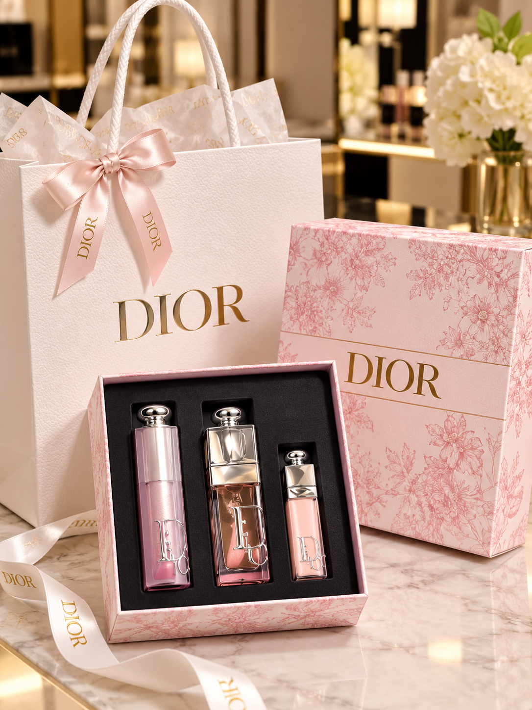 Diorr Pink Glow 3-in-1 Luxury Beauty Gift Set