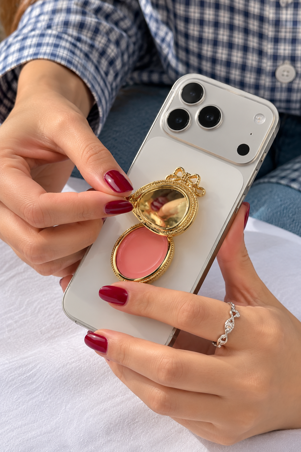 (BUY 1 GET 1 FREE) Luxury Gold Medallion Lip Balm Phone Accessory