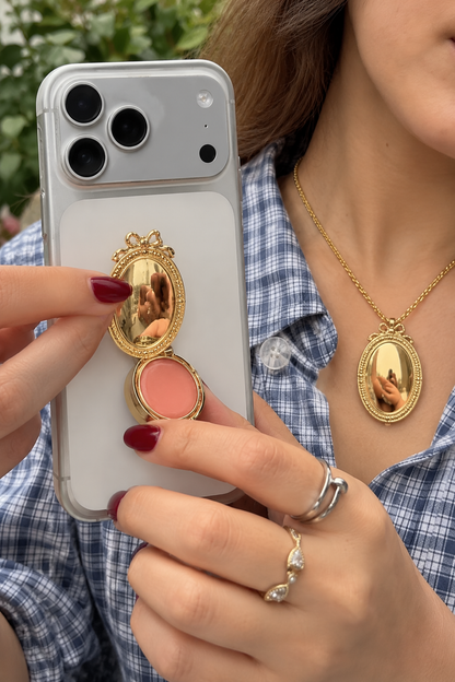 (BUY 1 GET 1 FREE) Luxury Gold Medallion Lip Balm Phone Accessory