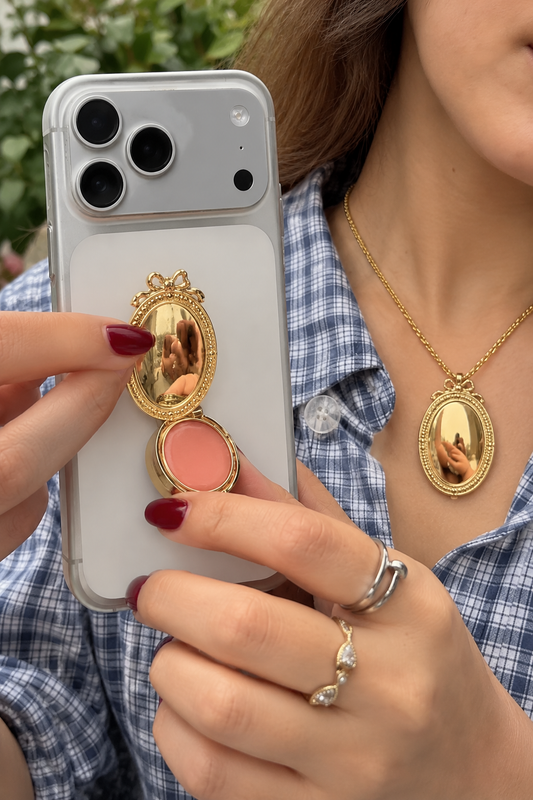 (BUY 1 GET 1 FREE) Luxury Gold Medallion Lip Balm Phone Accessory