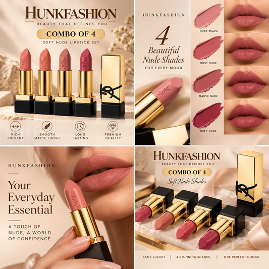 Soft Nude Lipstick (Combo of 4)