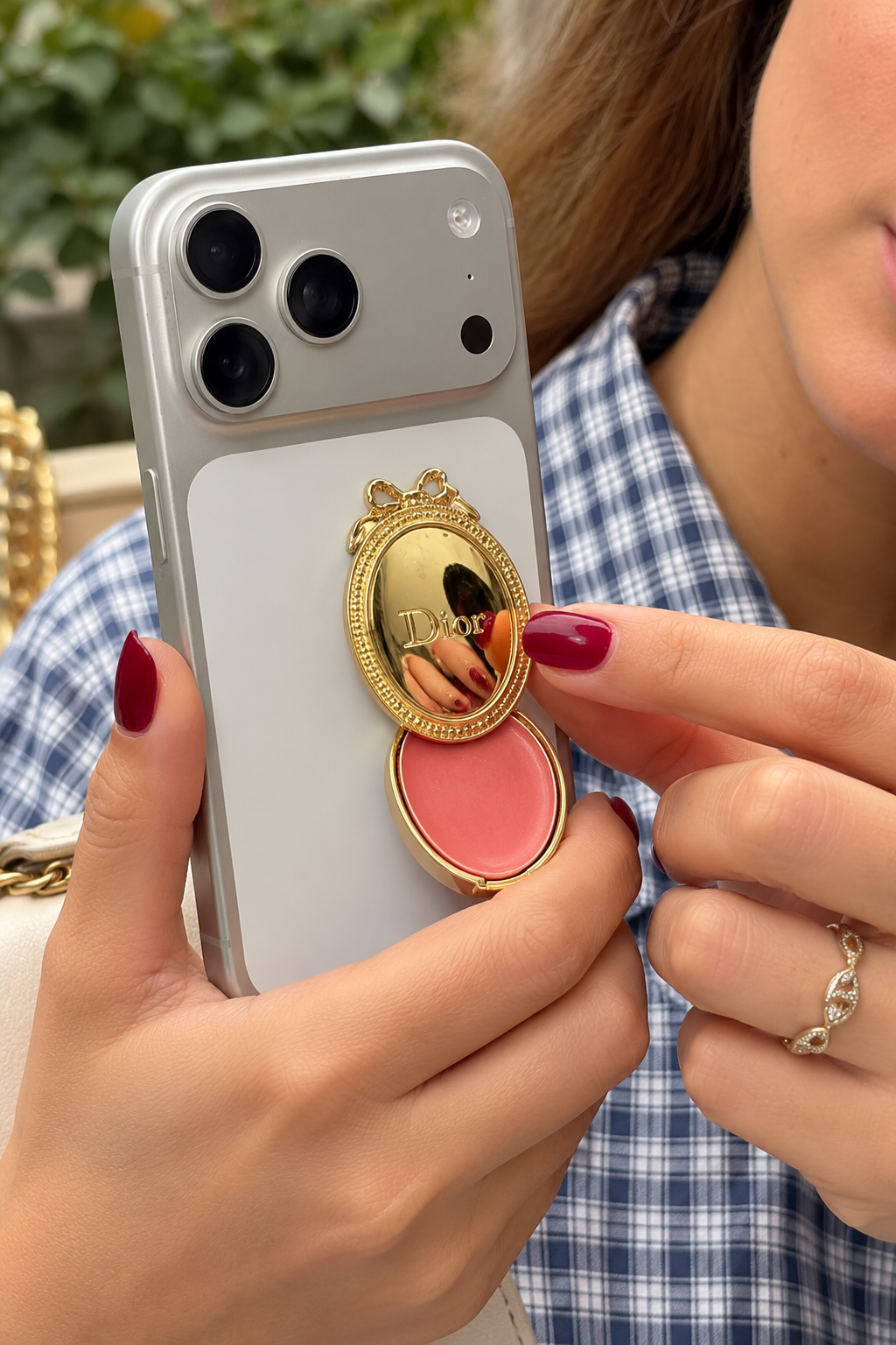 (BUY 1 GET 1 FREE) Luxury Gold Medallion Lip Balm Phone Accessory